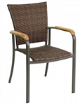 Safari Restaurant Teak Arm Dining Chair