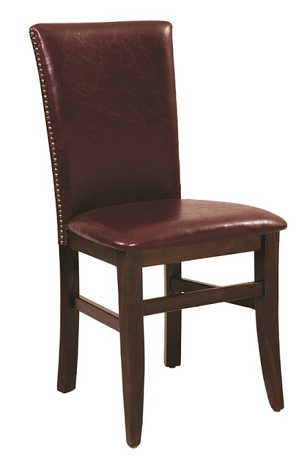 Upholstered High Back Chair Nail Head Trim