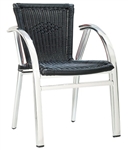 Black Wicker Arm Chair