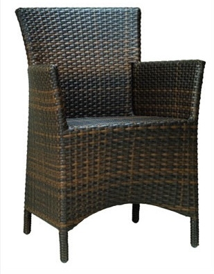 Wicker Safari Weave Patio Arm Chair