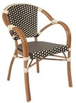 Brown Ivory Rattan Aluminum  Arm Chair
