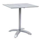 Outdoor Aluminum Grey Tabletops w/ Base