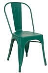 Industrial  Antique Green Metal Chair