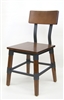 Industrial Wood / Metal Brackets Restaurant Chair