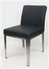 Modern Black Upholstered Silver Chair
