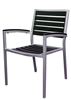 Black Teak with Silver Frame  Arm Chairs