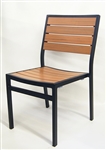 Teak Faux Chair Slats with Black Frame