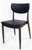 Modern Wood Grain Metal Upholstered Chairs