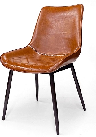 Upholstered Dark Orange Dining Chair