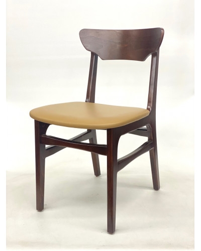 Walnut  Modern Chair Wood Back
