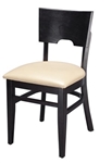 Wood Back Ebony Restaurant Dining Chair