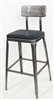 Industrial Metal Chair in Pewter Glossy. Weight 24 lbs
