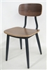 Industrial Dining Chair w/ Black Walnut Seat