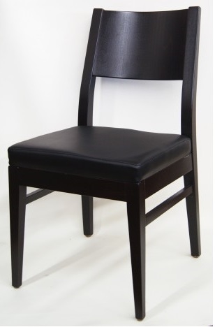 Upholstered w/ Ebony Wood Back Dining Chair