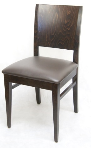 Walnut Wood  Grain Back Restaurant Dining Chair