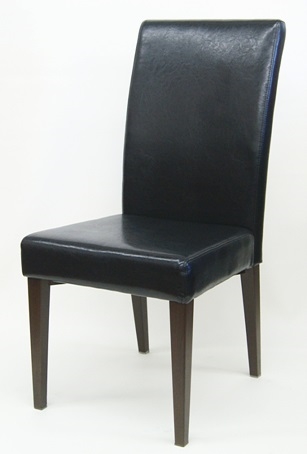 Black Upholstered Restaurant Dining Chair