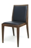 Upholstered Restaurant Wood Grain Metal Dining Chair