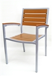Teak Natural Arm Chair Dining Side Chair