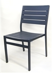 Teak Black Slat Chair: Outdoor Bistro Dining