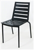 Outdoor Aluminum Black Chair Multi-Slat Seat and Back