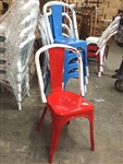Red Industrial Bistro Seating