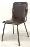 Industrial Upholstered Chair with Grommets