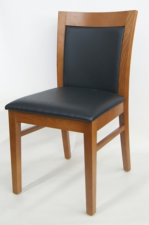Rustic Oak Upholstered Restaurant Dining Chair