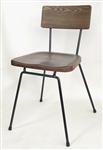 Industrial Wood Chair Steel Frame