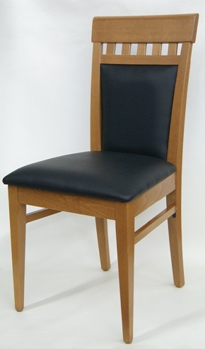 Modern Upholstered Restaurant Dining Chair, Padded Wooden Dining Chairs