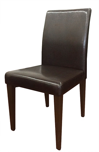 Espresso Metal Wood Upholstered Dining Chair