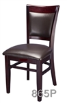 Upholstered  Espresso Stained Restaurant Dining Chair