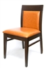 Restaurant Walnut and Espresso Wood Stains Upholstered Dining Chair