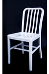 NAVY White Aluminum Dining Chair