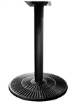 Ornamental 17" Round Fan Black Tabletop Base