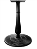 Ornamental Tulip Fan 17" Round Black Tabletop Base