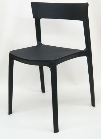Black Stackable Outdoor Resin Chair