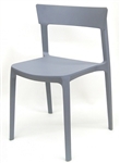 Gray Stackable Outdoor Resin Chair