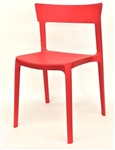 Red Stackable Outdoor Resin Chair