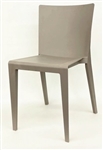 Plastic Outdoor Taupe Stackable  Dining Chair
