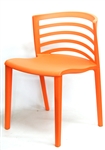 SKI  White Molded Resin Side Chair