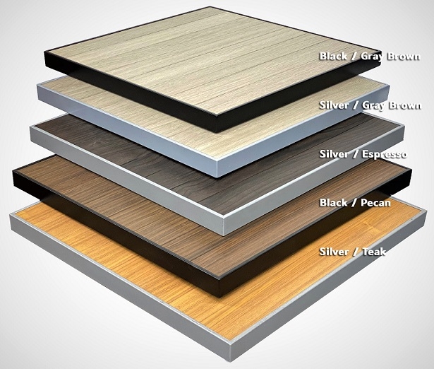 Aluminum Teak / Outdoor Aluminum Patio Table Tops