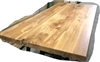 Live Edge Plank Oak Farm Wood Table Top  2"