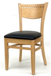 Wood Back  Natural Restaurant Dining Chair