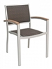 Outdoor Wicker Restaurant Teak Arm Chair