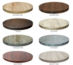 Laminate Restaurant Dining Tabletops: In Stock 2" thick.  Exciting Colorful Designs
