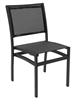 Outdoor Batyline Sling:  Black/Black Frame Patio Dining Chairs