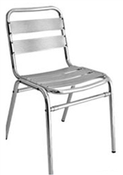 Aluminum Side chair with slats