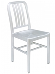 05 Navy Chair Silver Brushed Aluminum