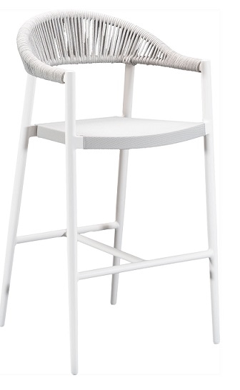 White Rope Outdoor Bar Stool