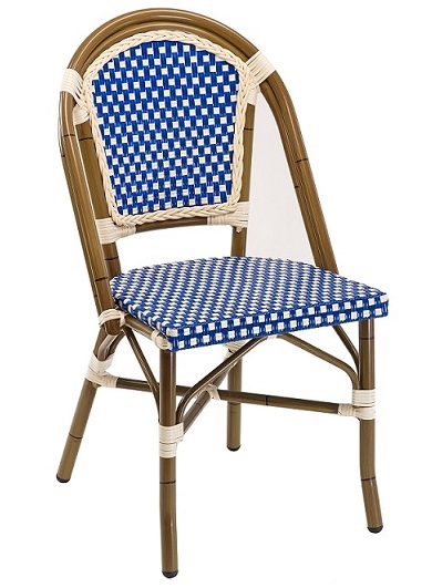 Rattan Bistro Restaurant Furniture, Outdoor Aluminum Bistro Chairs